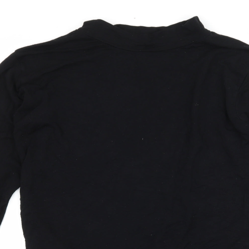 Preworn Womens Black  Jersey Bodysuit One-Piece Size M