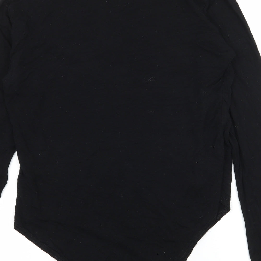 Preworn Womens Black  Jersey Bodysuit One-Piece Size M