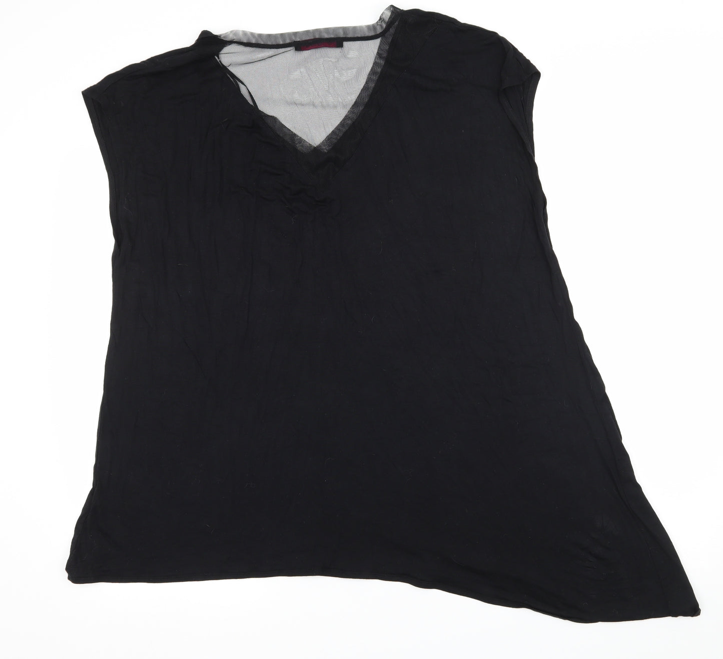 So Fabulous Womens Black  Jersey Basic T-Shirt Size 22