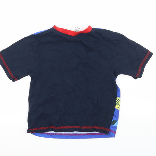Preworn Boys Blue Geometric Jersey Basic T-Shirt Size 3-4 Years  - Paw Patrol
