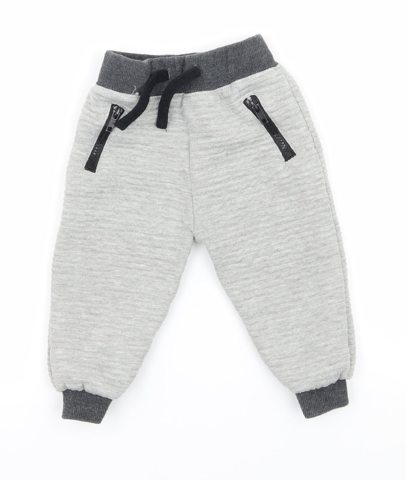Rebel Boys Grey  Jersey Jogger Trousers Size 12-18 Months