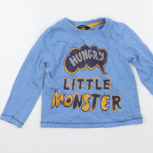 George Boys Blue  Jersey Basic T-Shirt Size 12-18 Months  - Little Monster