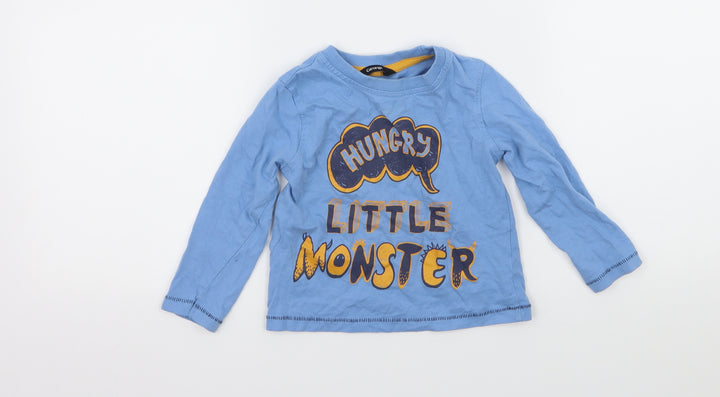 George Boys Blue  Jersey Basic T-Shirt Size 12-18 Months  - Little Monster