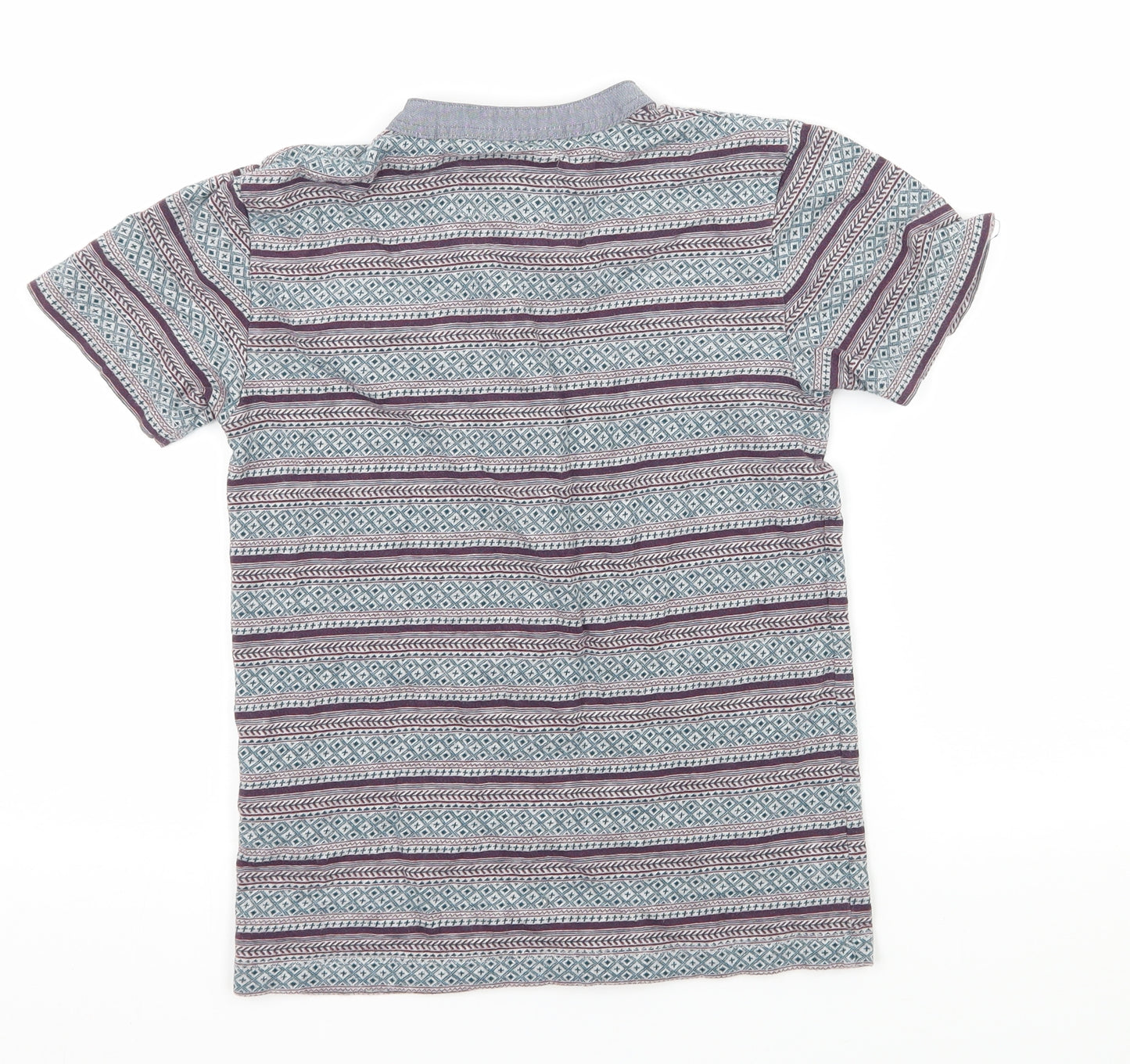 RJR.John Rocha Boys Grey Striped Jersey Basic T-Shirt Size 7-8 Years