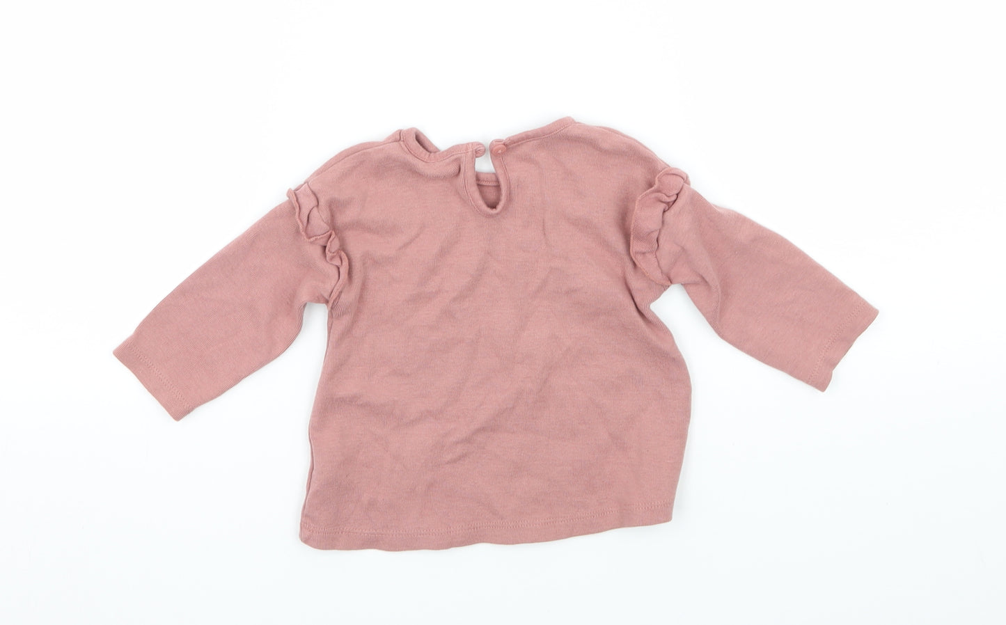 George Girls Pink  Jersey Basic T-Shirt Size 6-9 Months
