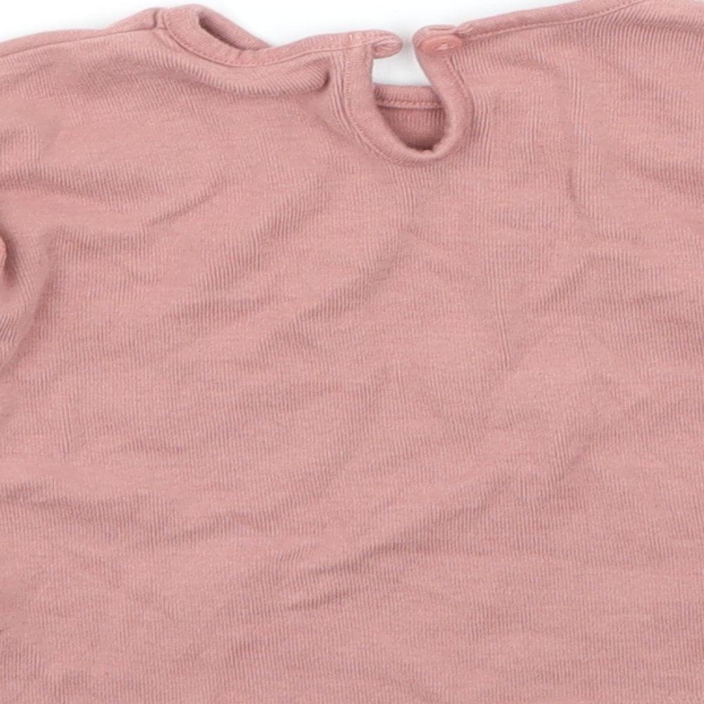 George Girls Pink  Jersey Basic T-Shirt Size 6-9 Months