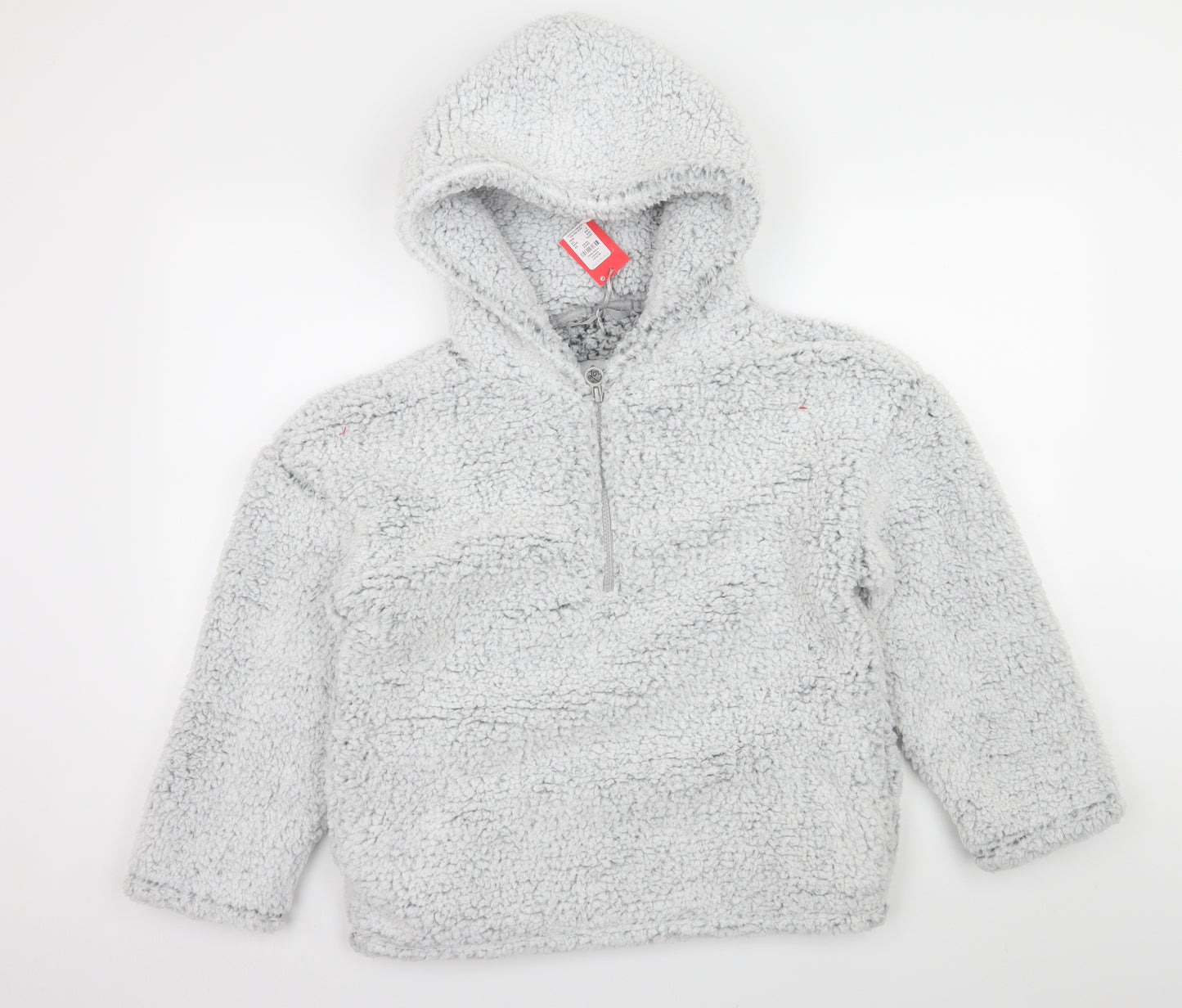 Priamkr Womens Grey  Fleece Pullover Hoodie Size 6