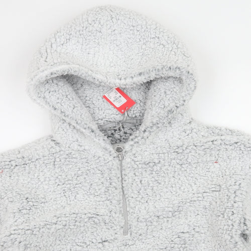 Priamkr Womens Grey  Fleece Pullover Hoodie Size 6