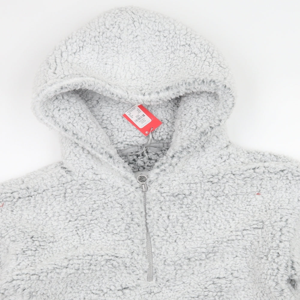 Priamkr Womens Grey  Fleece Pullover Hoodie Size 6