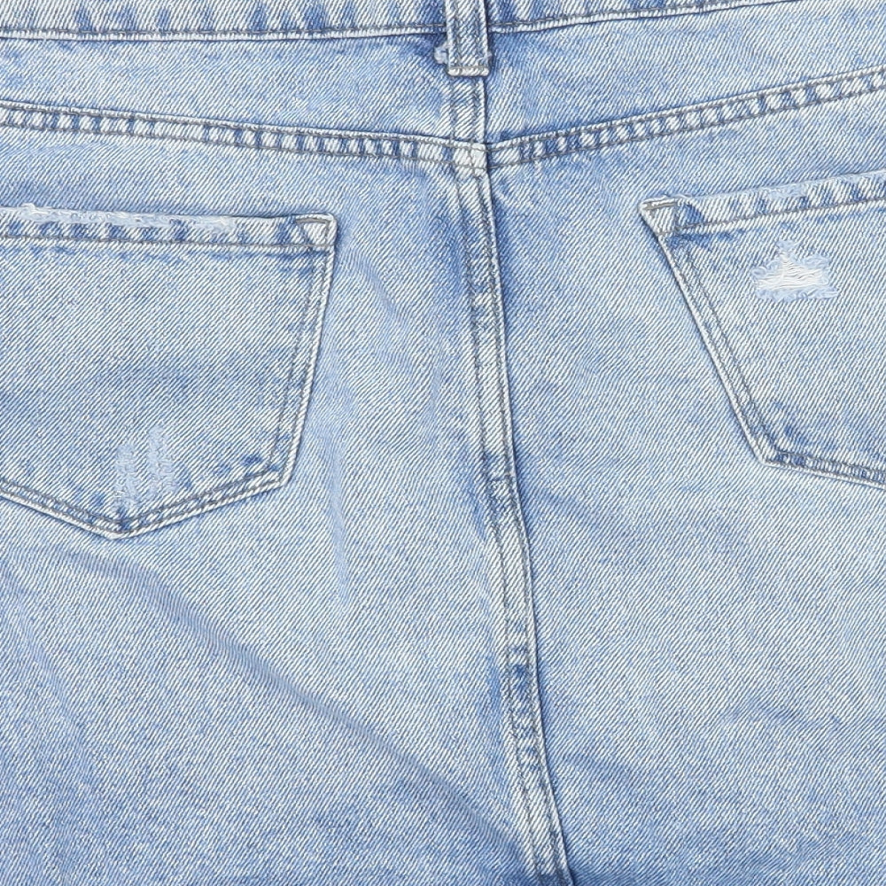 New Look Womens Blue  Denim A-Line Skirt Size 12  - Distresssed