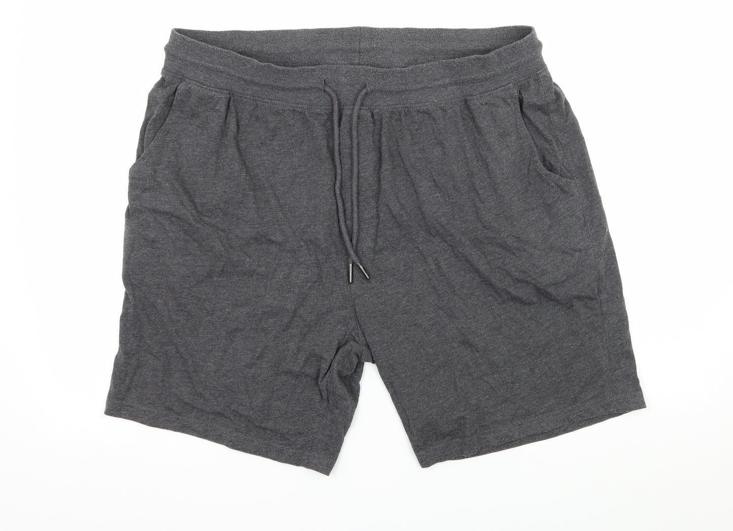 NEST Mens Grey  Jersey Sweat Shorts Size XL