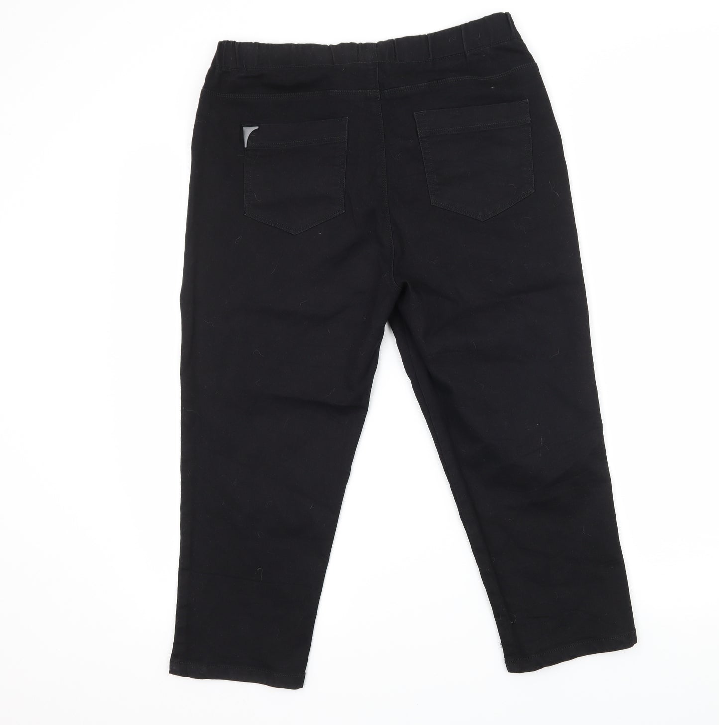 Peacocks Womens Black  Denim Jegging Jeans Size 12 L20 in - Cropped