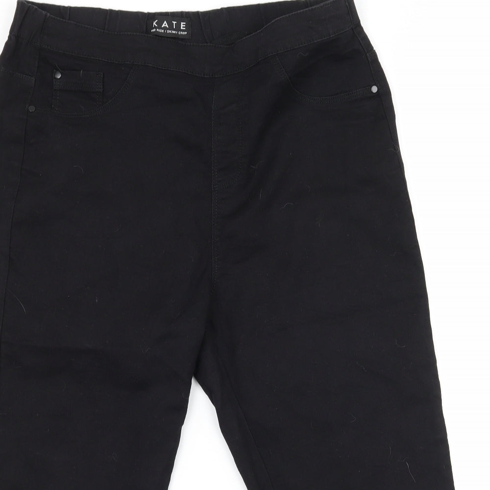 Peacocks Womens Black  Denim Jegging Jeans Size 12 L20 in - Cropped