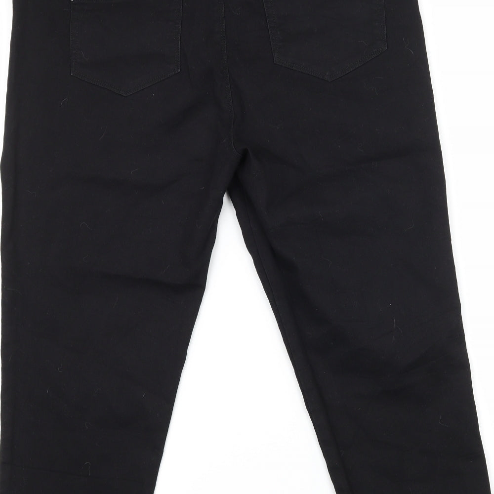 Peacocks Womens Black  Denim Jegging Jeans Size 12 L20 in - Cropped