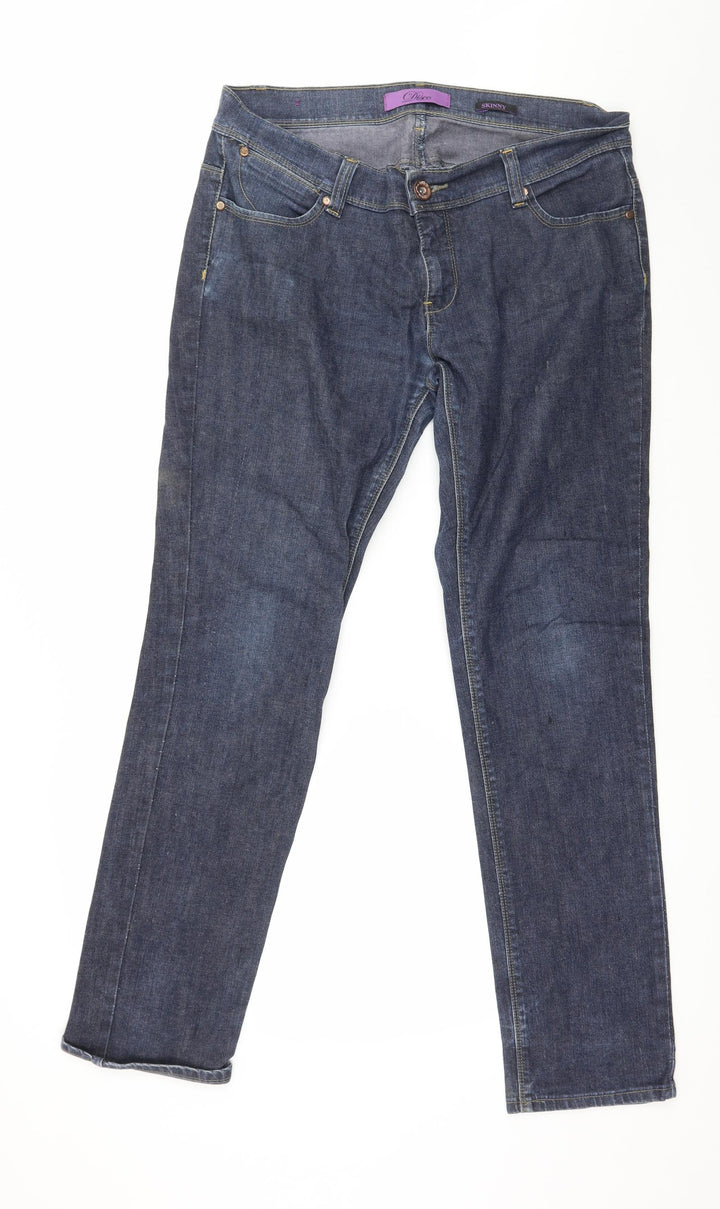 Disco Womens Blue  Denim Skinny Jeans Size 14 L30 in