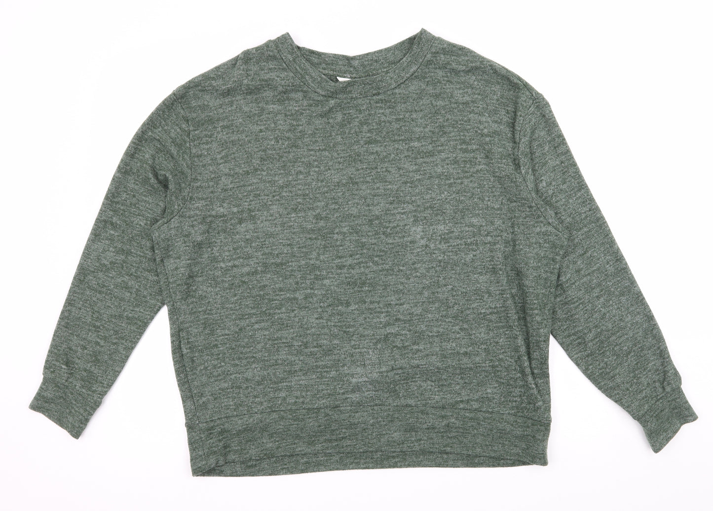 H&M Womens Green  Knit Pullover Hoodie Size M