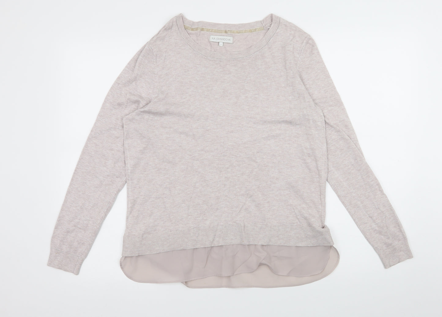 RJR.John Rocha Womens Pink  Knit Pullover Jumper Size 14