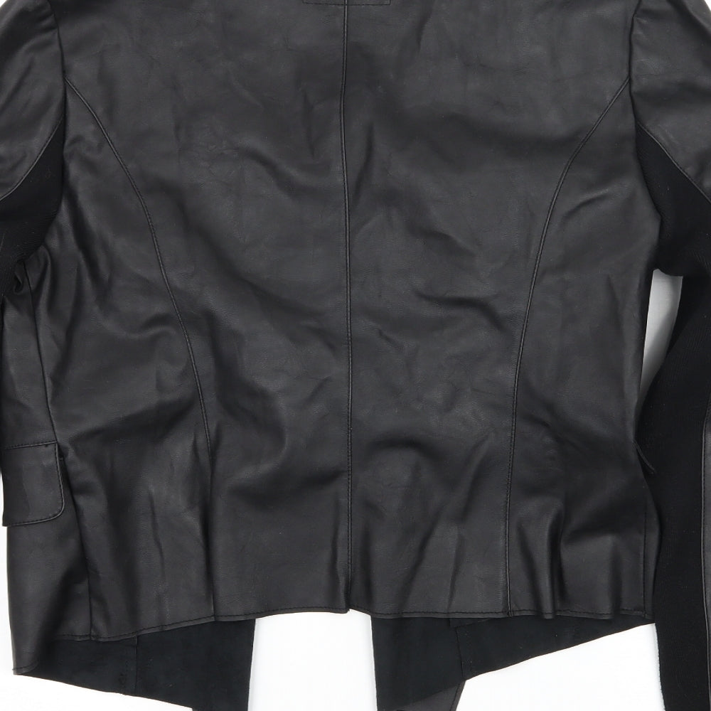 New Look Womens Black   Jacket  Size 12  - Faux leather