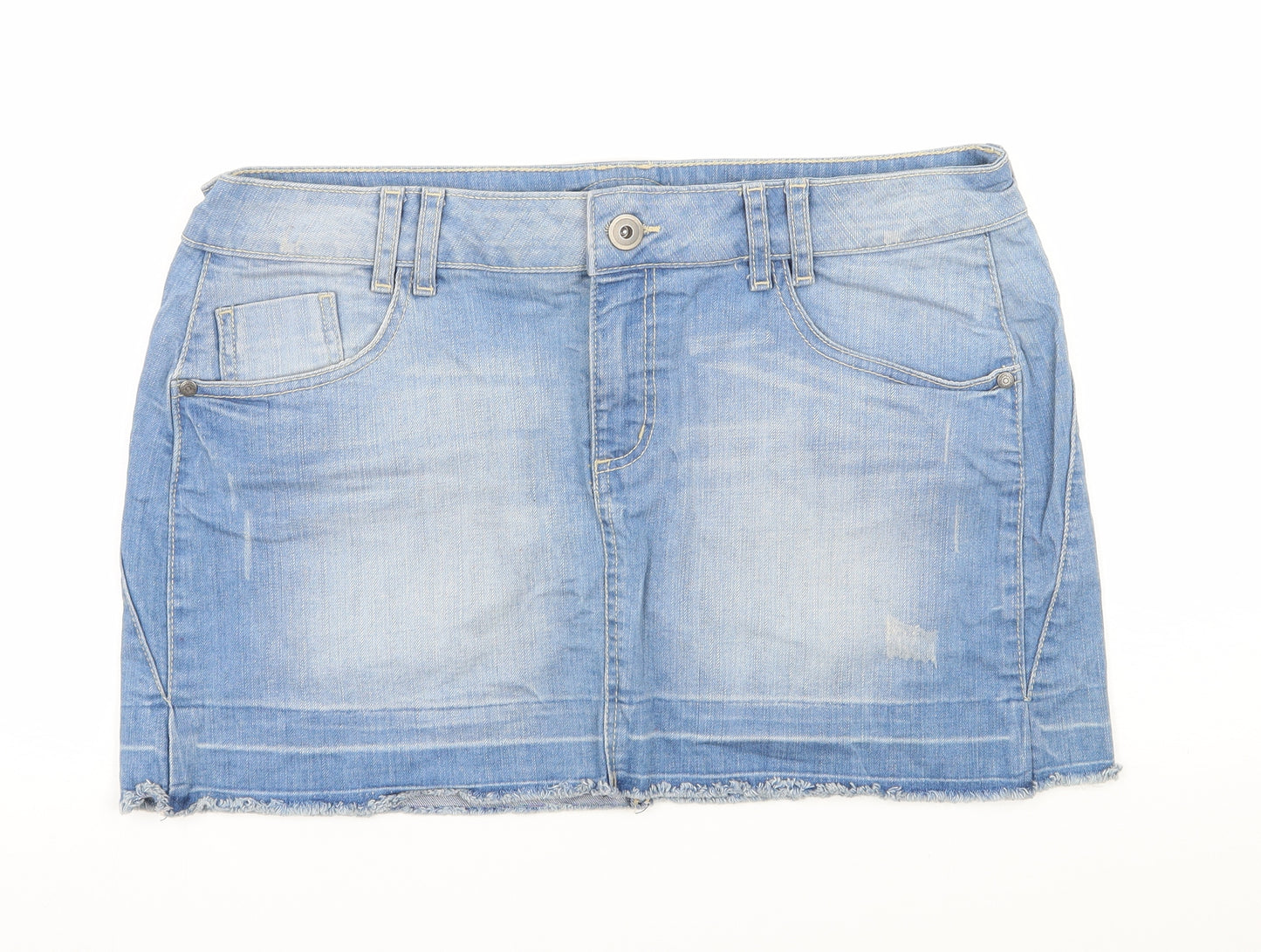 Dorothy Perkins Womens Blue  Denim Mini Skirt Size 16