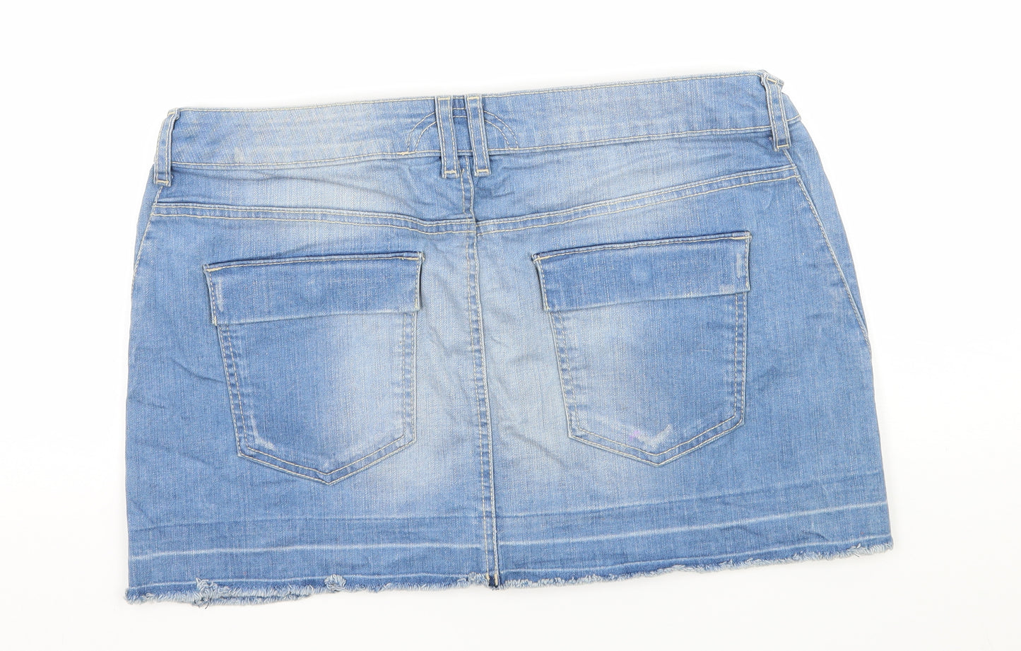Dorothy Perkins Womens Blue  Denim Mini Skirt Size 16
