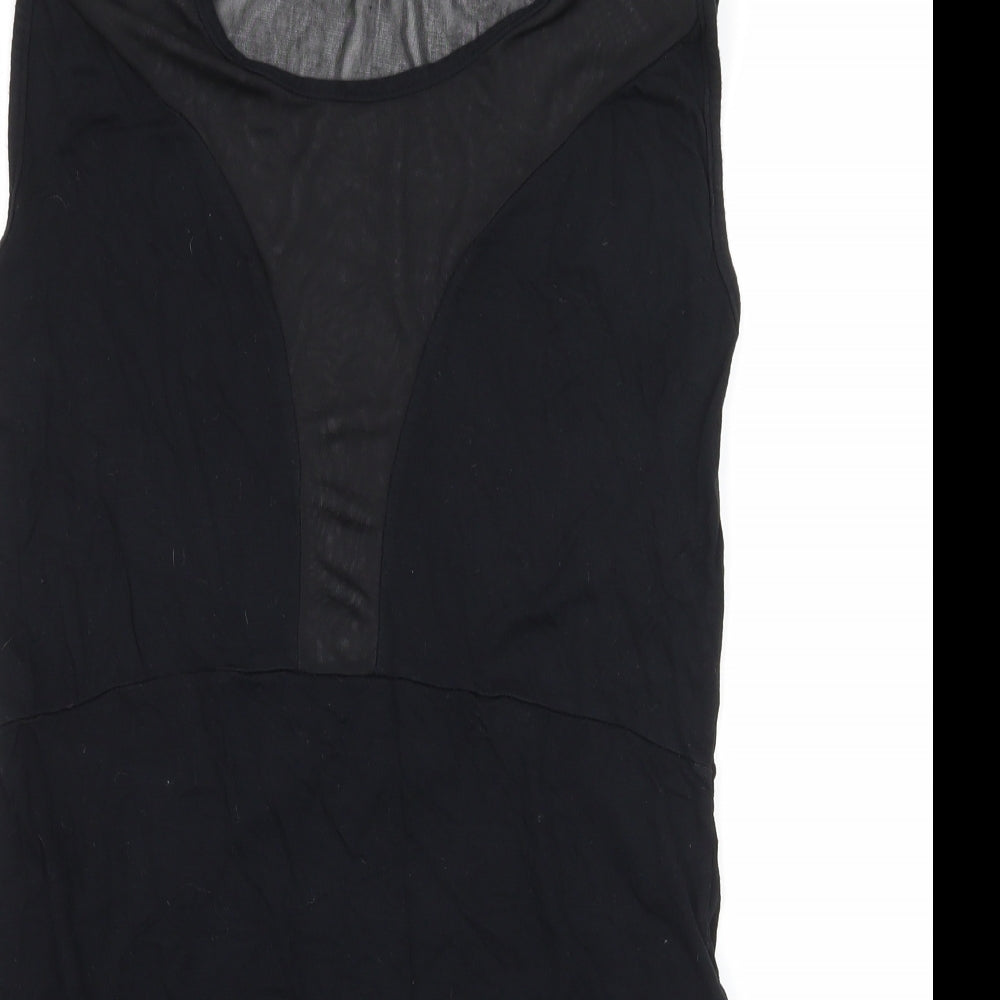 Influence Womens Black  Jersey Bodysuit One-Piece Size M