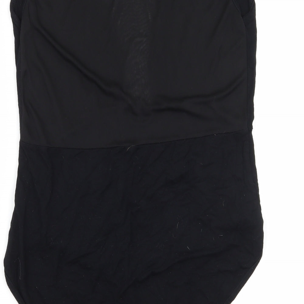 Influence Womens Black  Jersey Bodysuit One-Piece Size M