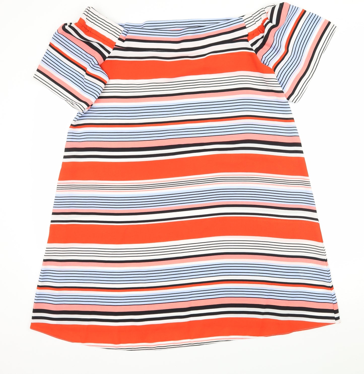 New Look Womens Blue Striped  T-Shirt Dress  Size 14