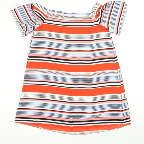 New Look Womens Blue Striped  T-Shirt Dress  Size 14