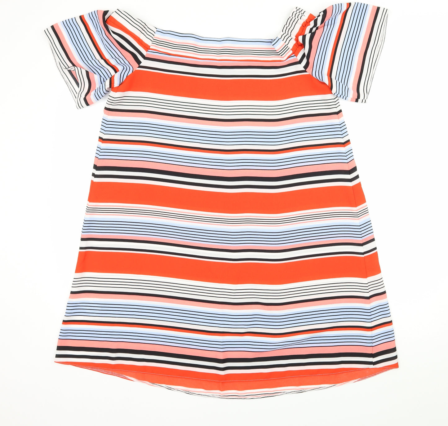 New Look Womens Blue Striped  T-Shirt Dress  Size 14