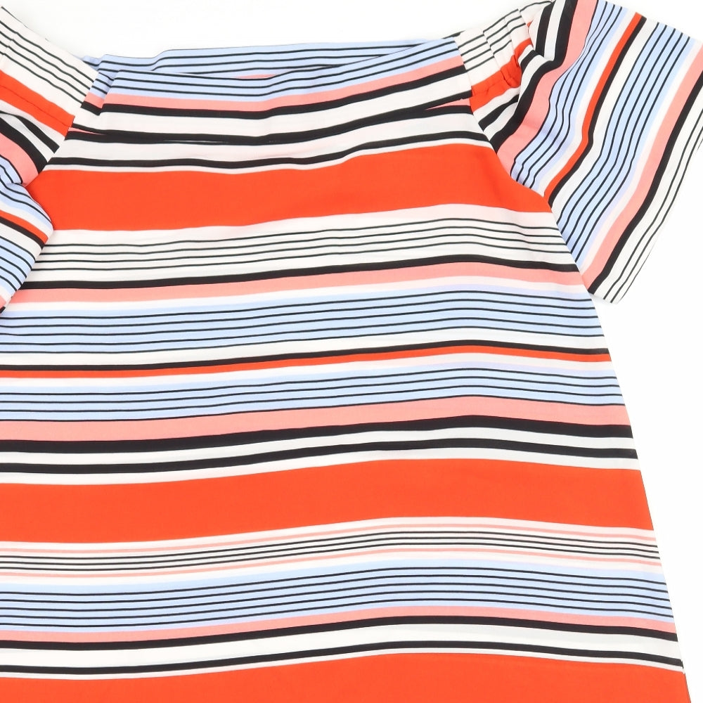 New Look Womens Blue Striped  T-Shirt Dress  Size 14