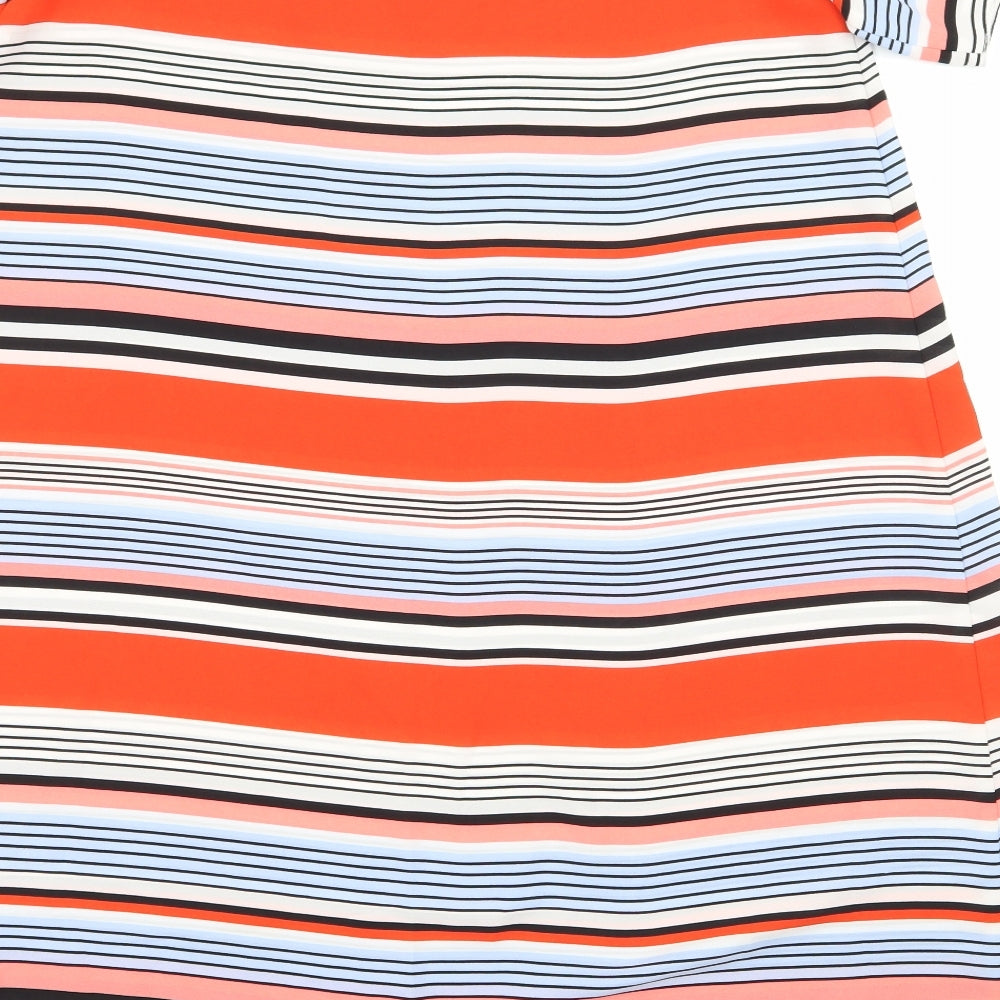 New Look Womens Blue Striped  T-Shirt Dress  Size 14