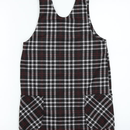 Nutmeg Girls Black Check  A-Line  Size 10-11 Years