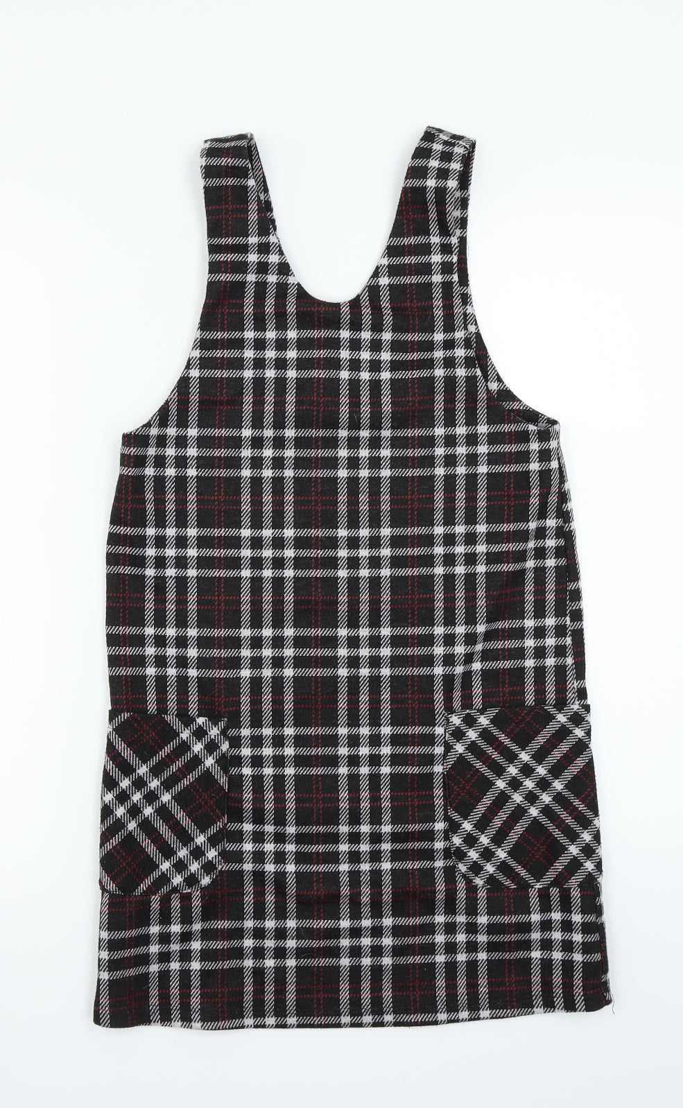 Nutmeg Girls Black Check  A-Line  Size 10-11 Years