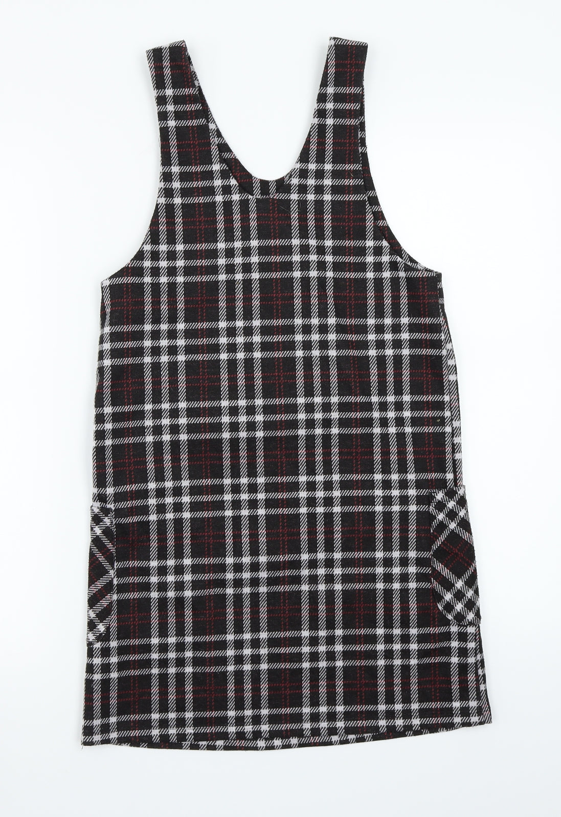Nutmeg Girls Black Check  A-Line  Size 10-11 Years