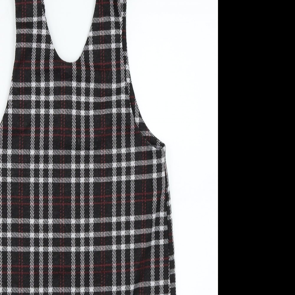 Nutmeg Girls Black Check  A-Line  Size 10-11 Years