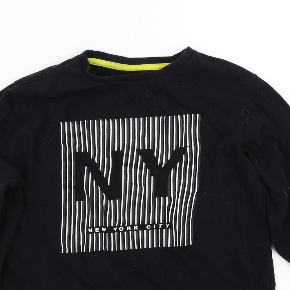 Primark Boys Black   Basic T-Shirt Size 12 Years