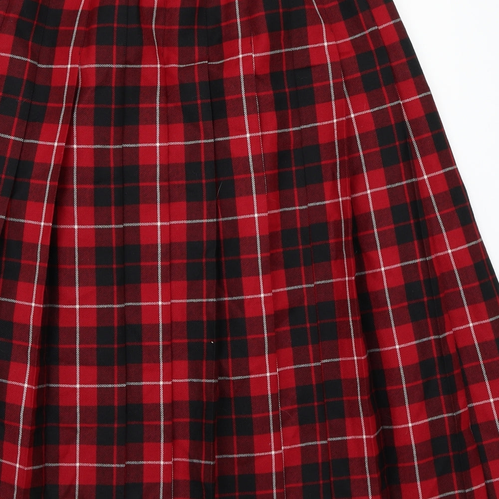 Viyella Womens Red Check  A-Line Skirt Size 12