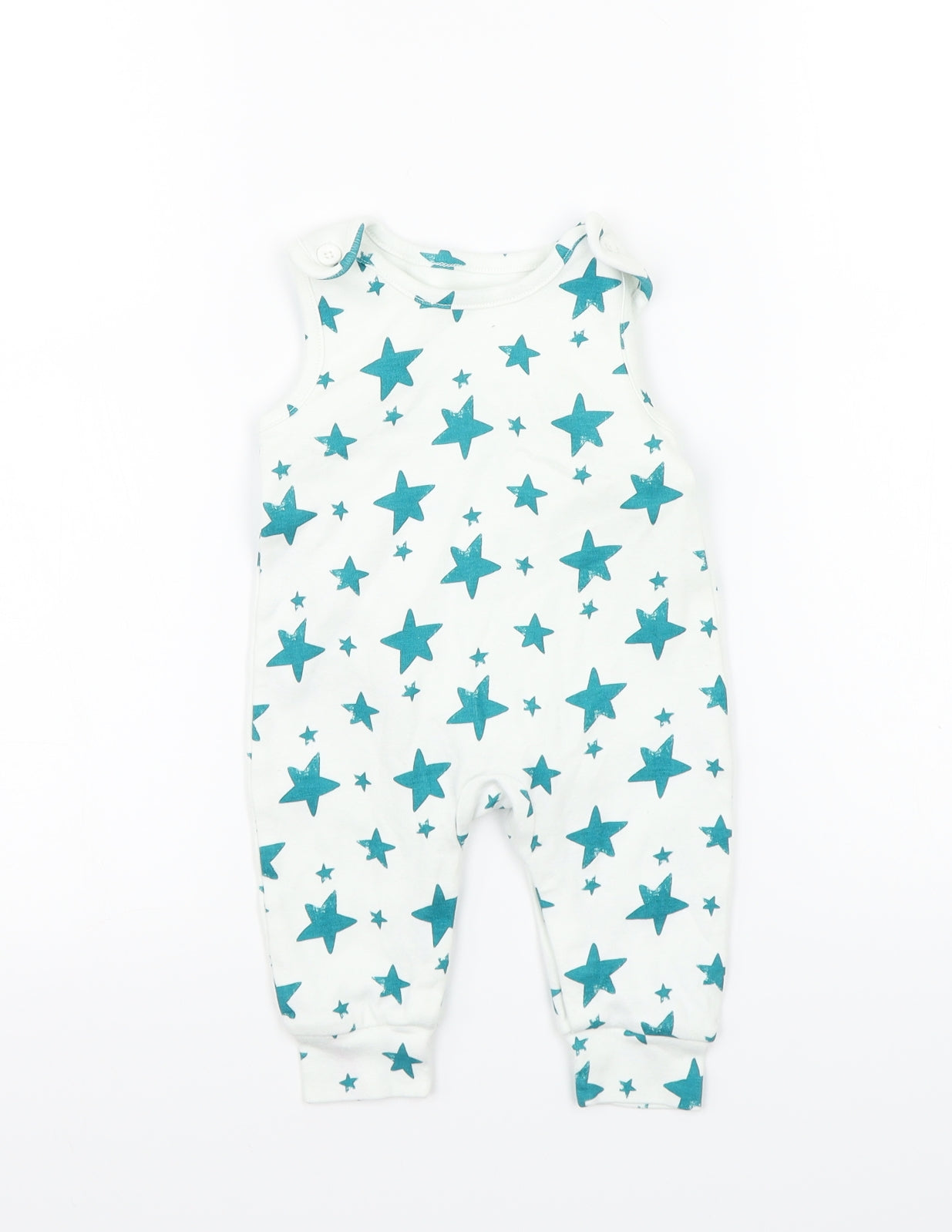 Preworn Baby White   Babygrow One-Piece Size 0-3 Months