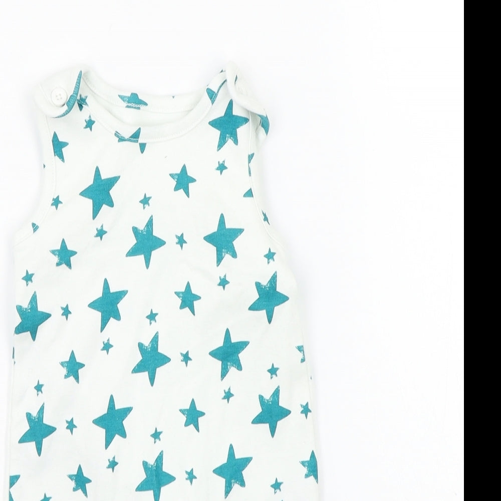 Preworn Baby White   Babygrow One-Piece Size 0-3 Months