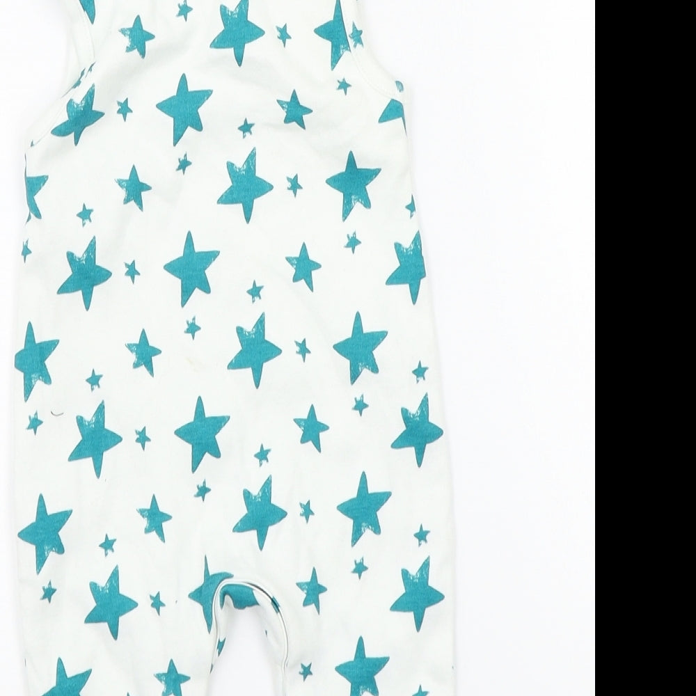 Preworn Baby White   Babygrow One-Piece Size 0-3 Months