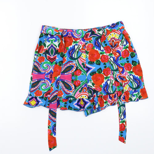 Papaya Womens Multicoloured Floral  Bermuda Shorts Size 10
