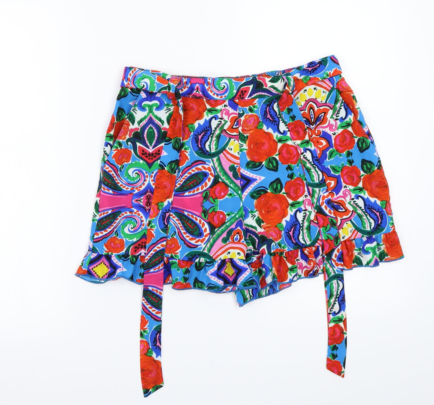 Papaya Womens Multicoloured Floral  Bermuda Shorts Size 10