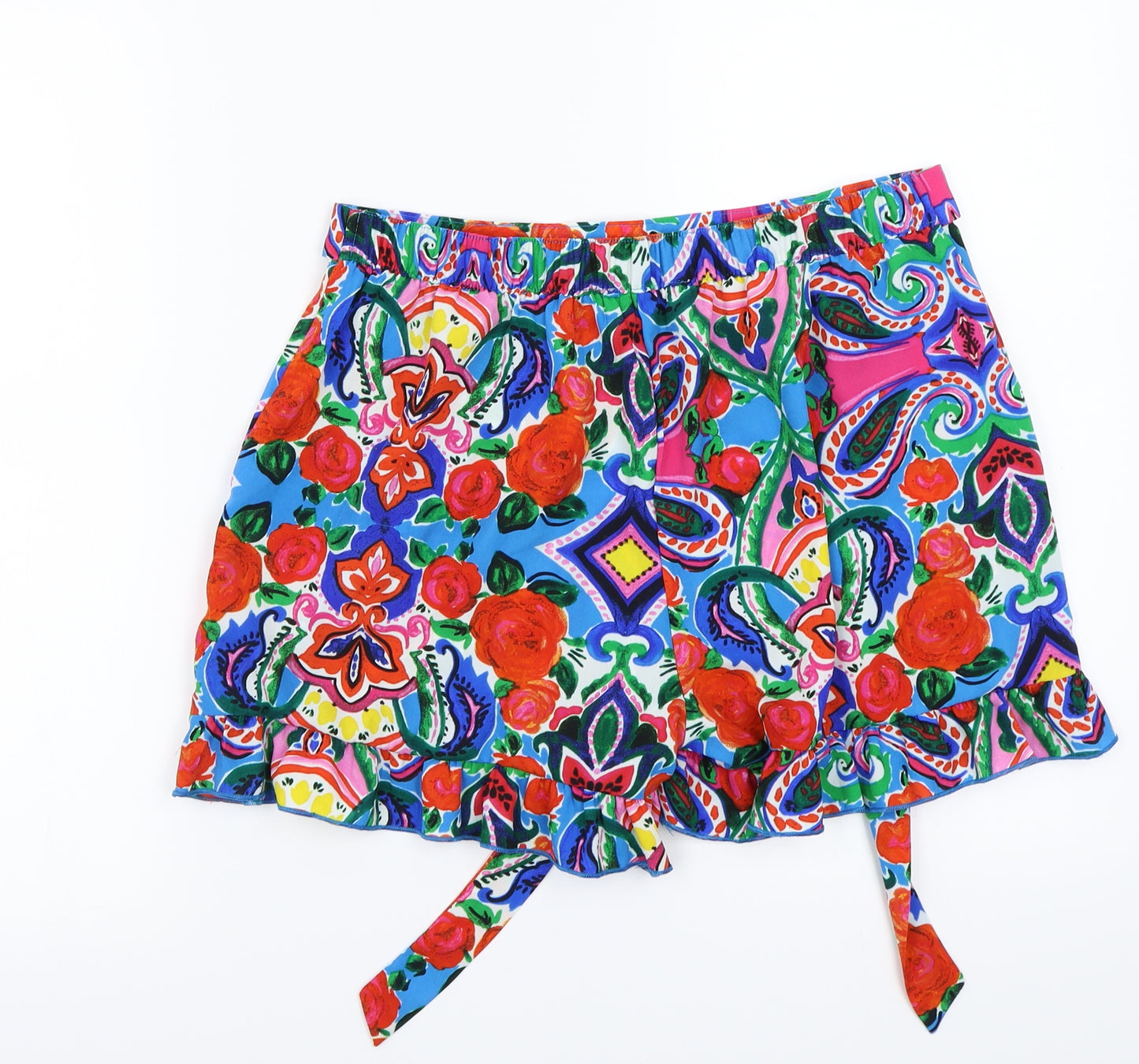 Papaya Womens Multicoloured Floral  Bermuda Shorts Size 10