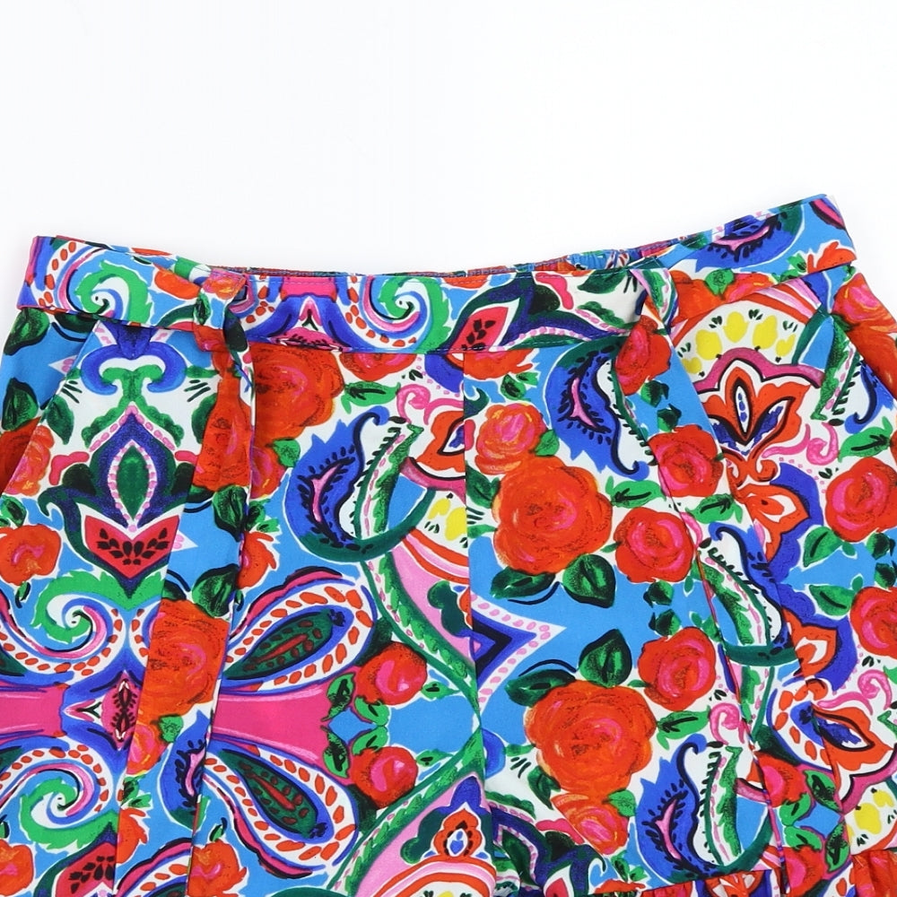 Papaya Womens Multicoloured Floral  Bermuda Shorts Size 10