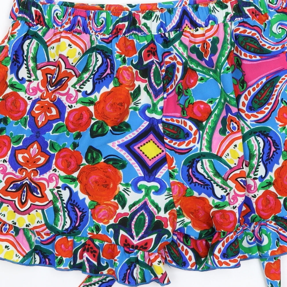 Papaya Womens Multicoloured Floral  Bermuda Shorts Size 10