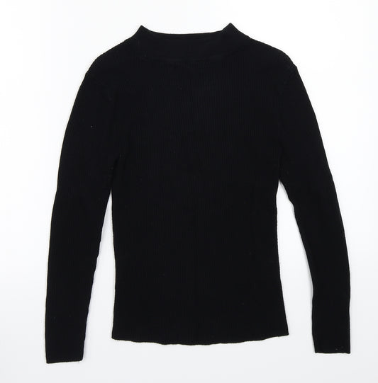 Front view of Primark women’s black rayon jumper, size UK 12