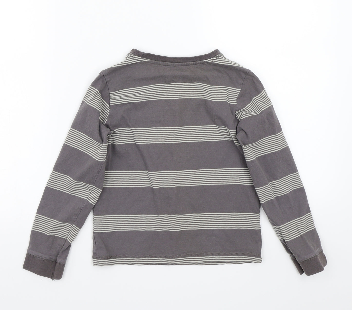 TU Boys Grey Striped  Basic T-Shirt Size 8-9 Years