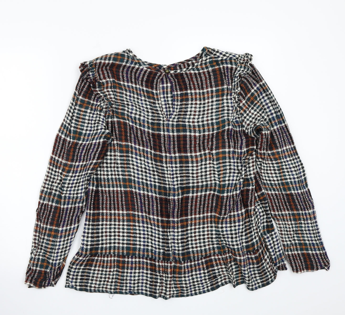 NEXT Womens Purple Check  Basic Blouse Size 16