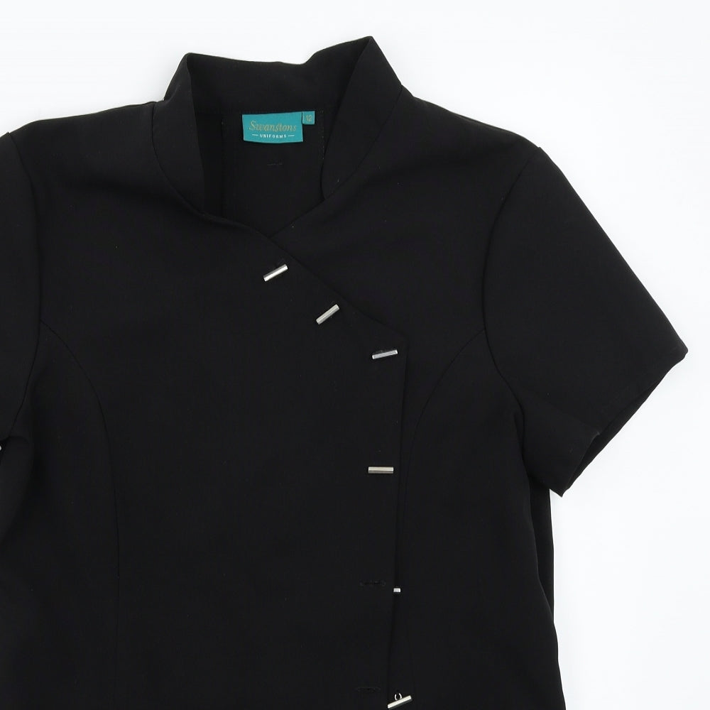 Swanstons Womens Black   Basic Button-Up Size 12