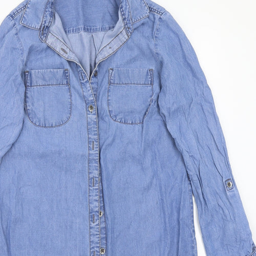 F&F Womens Blue   Basic Button-Up Size 6